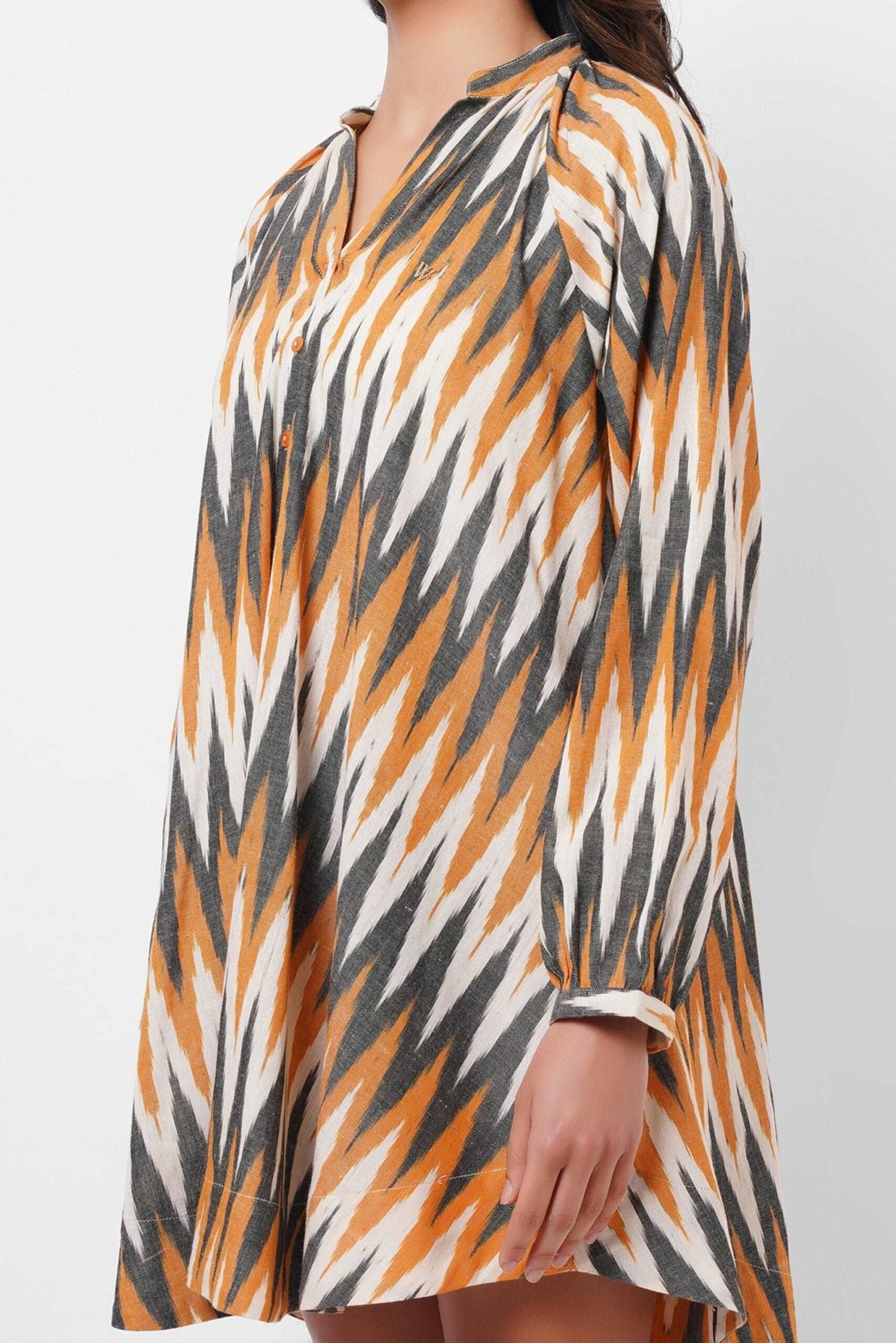 Oversized Event Wear Ikat Dress - Western Era Dresses for women