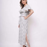 Party Wear Off Shoulder Jumpsuit with Knotting - Western Era Jumpsuits for women