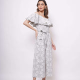 Party Wear Off Shoulder Jumpsuit with Knotting - Western Era Jumpsuits for women