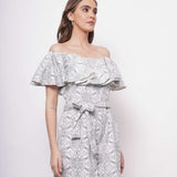 Party Wear Off Shoulder Jumpsuit with Knotting - Western Era Jumpsuits for women