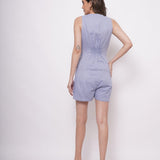 Picnic Wear Sleeveless Denim Playsuit - Western Era Jumpsuits for women