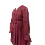 Pinstripe Short Dress with Bow Strap - Western Era Dresses for women