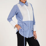 Pintuck Striped Shirt Co - ord Set - Western Era Co - ord set for women