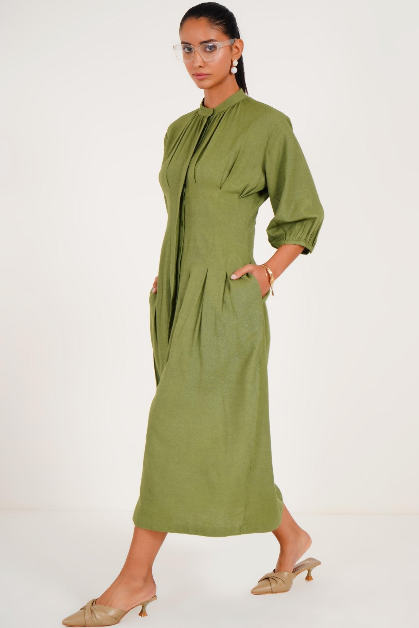 Poplin Box Pleat Dress - Western Era for women