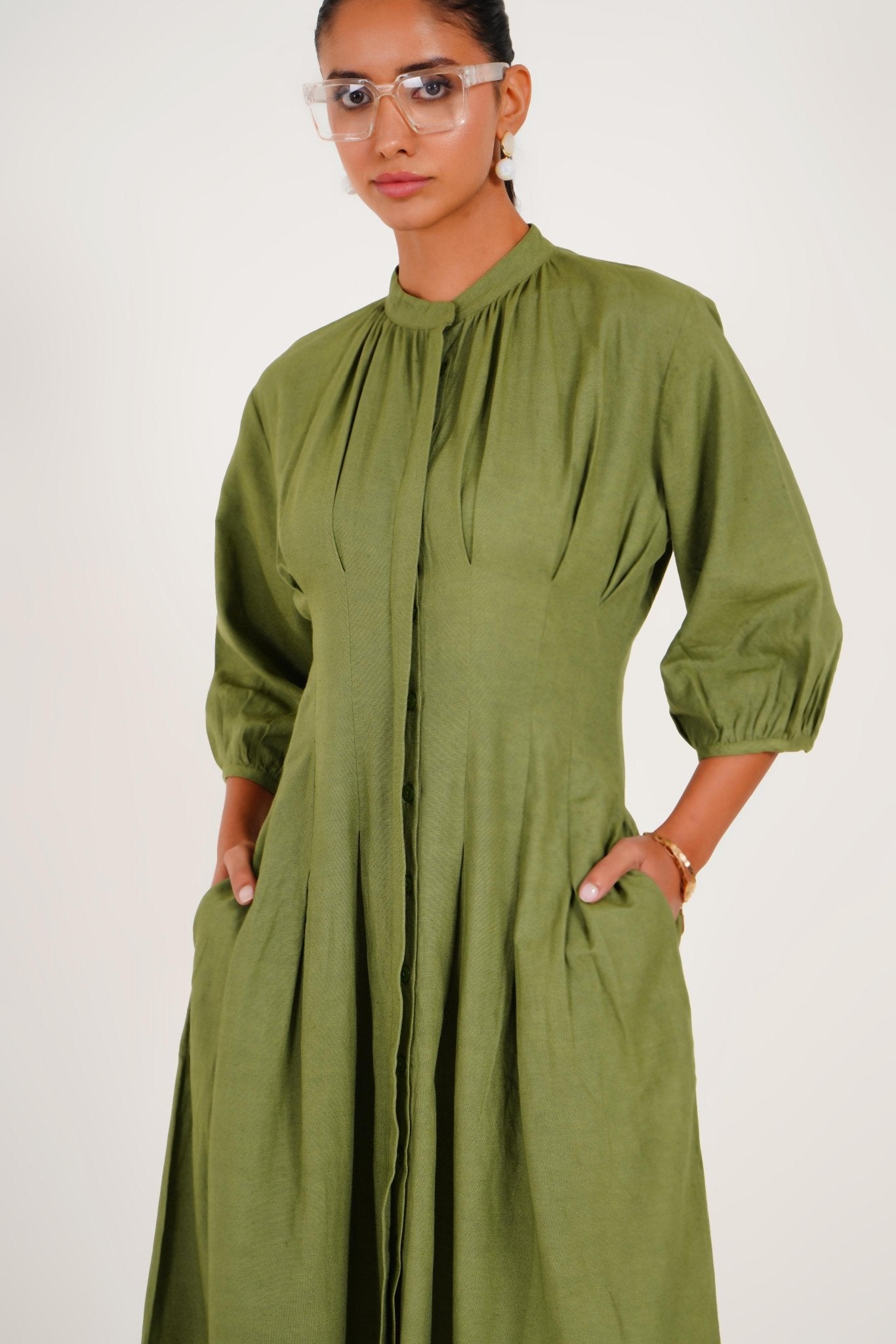 Poplin Box Pleat Dress - Western Era for women