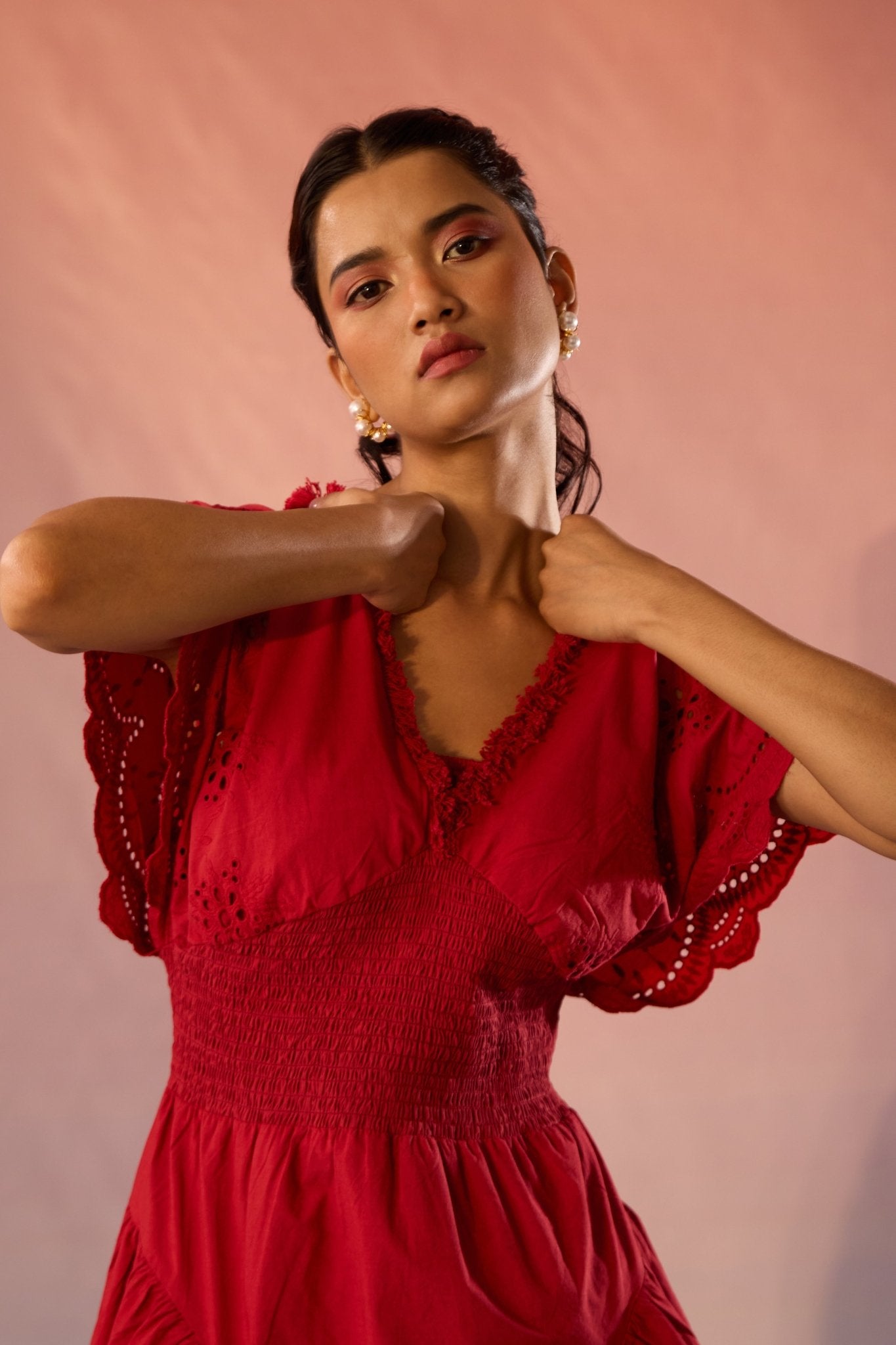 Schiffli Maxi Dress - Western Era Dresses for women
