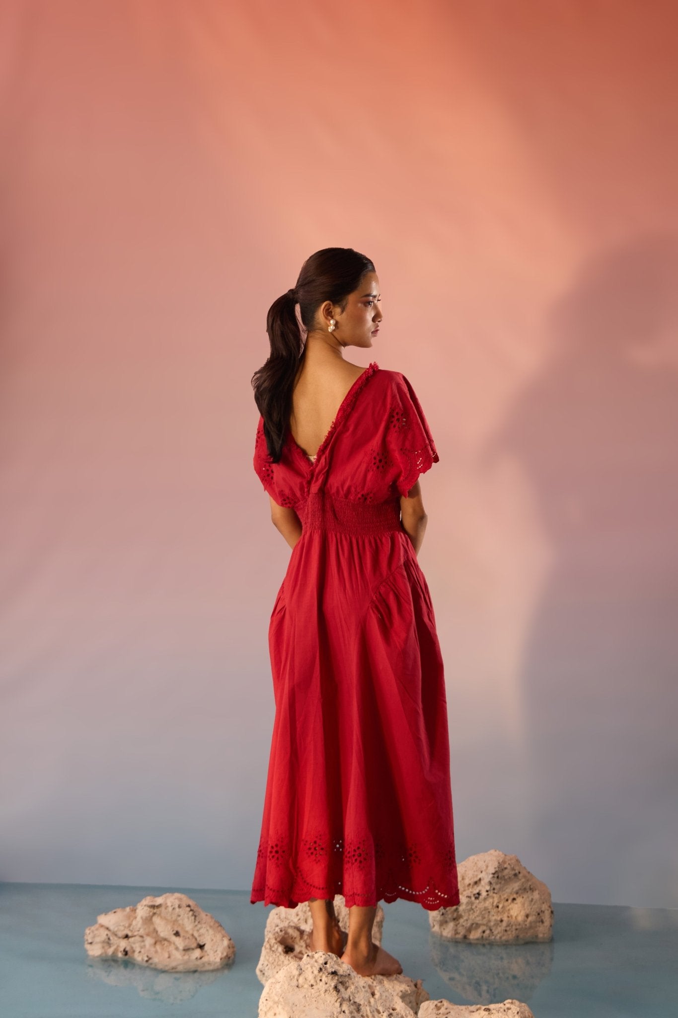 Schiffli Maxi Dress - Western Era Dresses for women