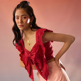 Schiffli Top and Skirt Co - ord Set - Western Era Tops for women