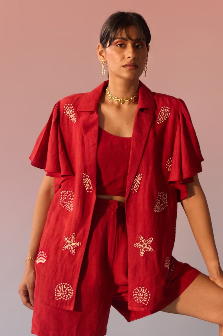 Shell Embroidery Shirt - Western Era for women