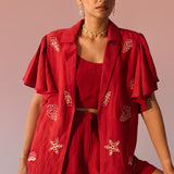 Shell Embroidery Shirt - Western Era for women