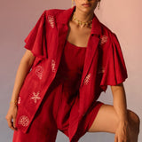 Shell Embroidery Shirt - Western Era for women