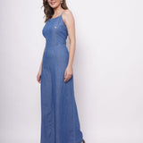 Sleeveless Strappy Denim Jumpsuit - Western Era Jumpsuits for women