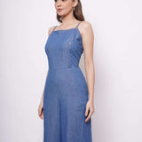 Sleeveless Strappy Denim Jumpsuit - Western Era Jumpsuits for women