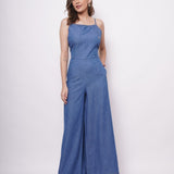 Sleeveless Strappy Denim Jumpsuit - Western Era Jumpsuits for women