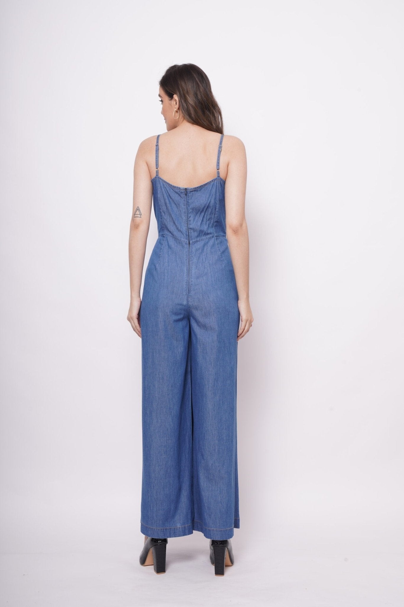 Sleeveless Strappy Denim Jumpsuit - Western Era Jumpsuits for women