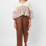 Slim - Fit Tapered Cotton Trousers - Western Era trousers for women