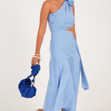Striped One Shoulder Floret Dress - Western Era Dresses for women