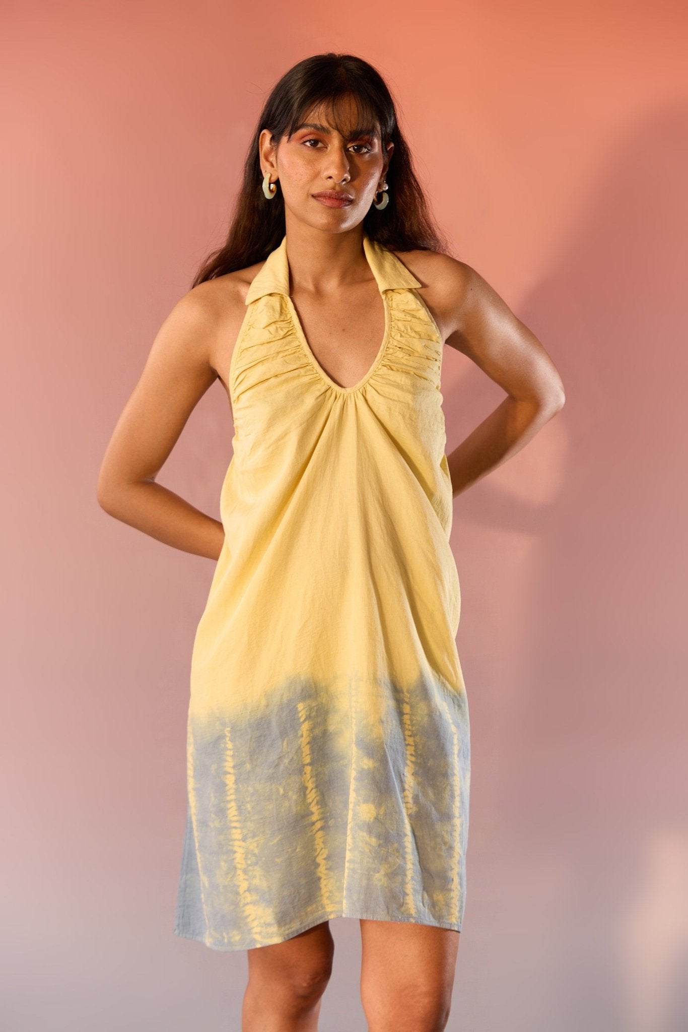 Sun and Slate Tie Dye Halter Dress - Western Era Tops for women