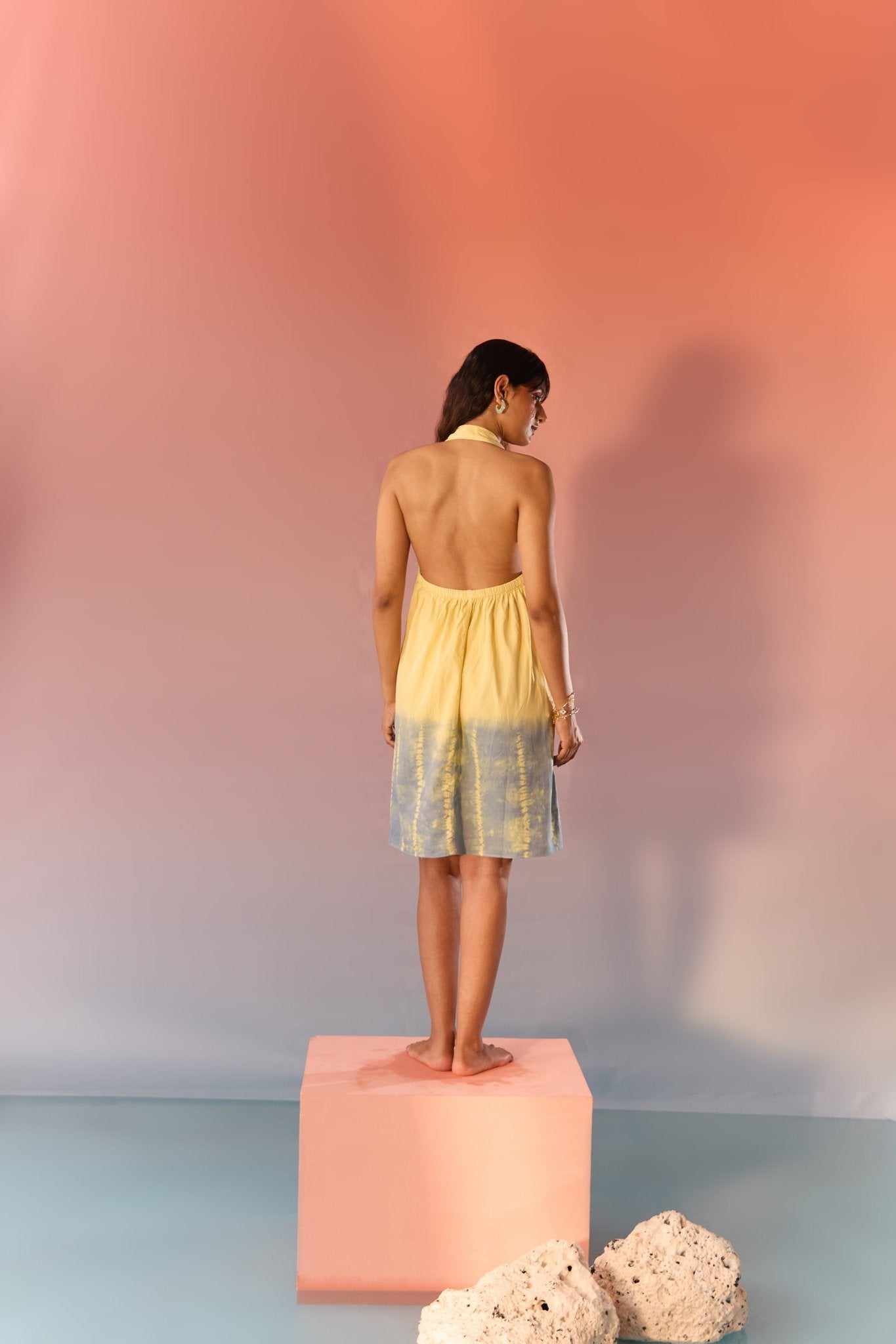 Sun and Slate Tie Dye Halter Dress - Western Era Tops for women