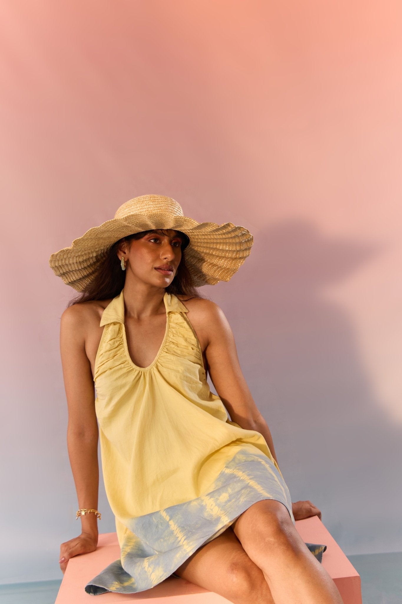 Sun and Slate Tie Dye Halter Dress - Western Era Tops for women