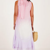 Sunset ombre hand dyed midi dress - Western Era Dresses for women