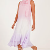 Sunset ombre hand dyed midi dress - Western Era Dresses for women
