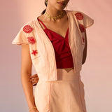 Three Piece Set of Jacket Bustier and Skirt - Western Era Co - ord set for women