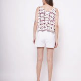 V Neck Tie Dye Printed Pink Top - Western Era Tops for women