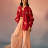 Oversized Shirt with Star Applique