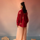 Oversized Shirt with Star Applique