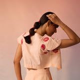 Crop Patch Embroidery Jacket