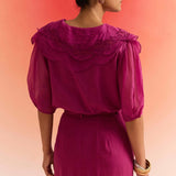 Wine Wrap Draped Long Skirt - Western Era Bottoms for women