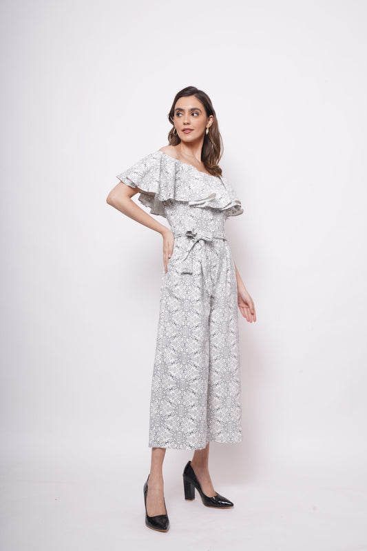 Party Wear Off Shoulder Jumpsuit with Knotting - Western Era  Jumpsuits