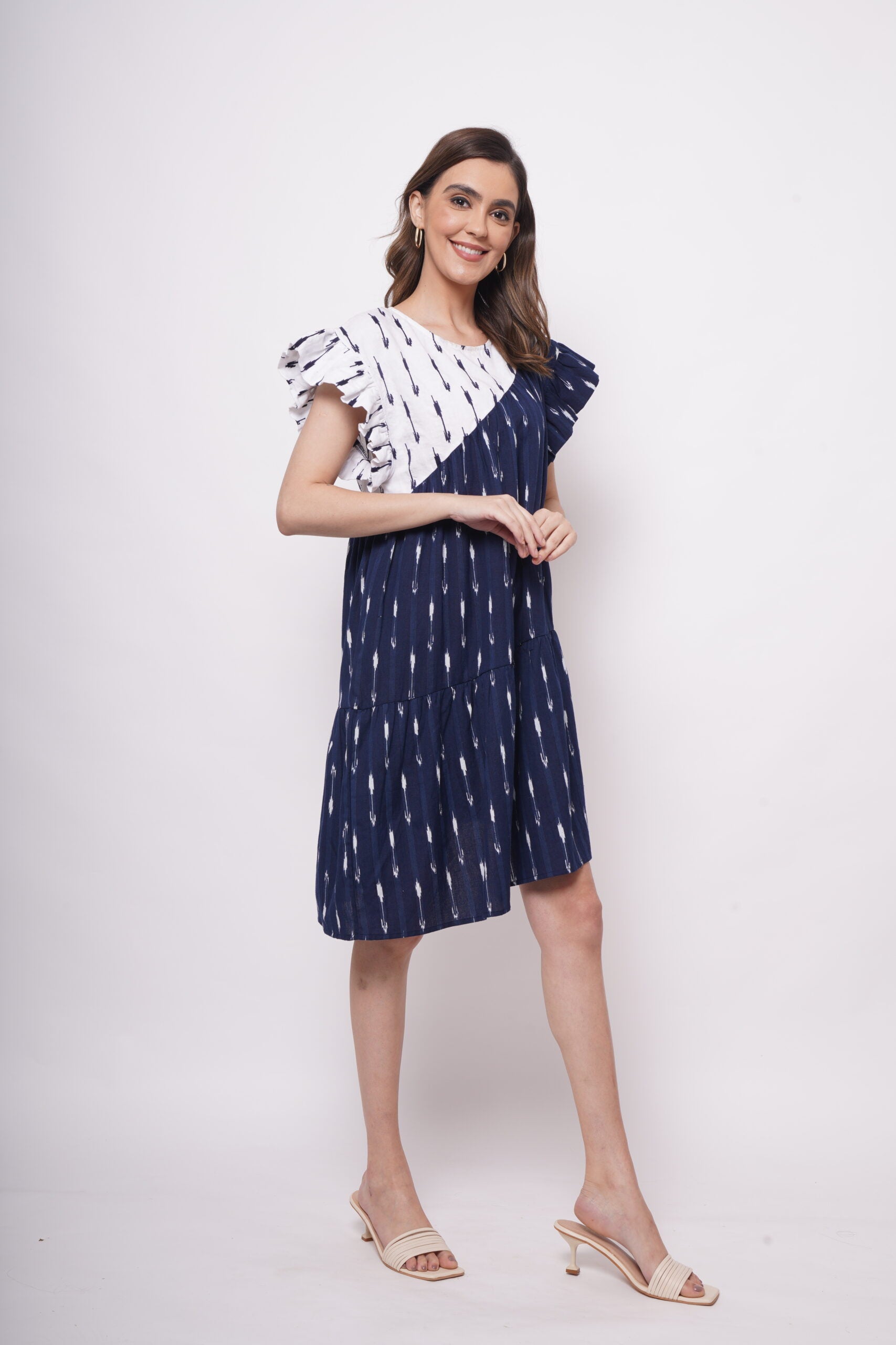 Patch Embroidered Oversized Dress - Western Era  Dresses