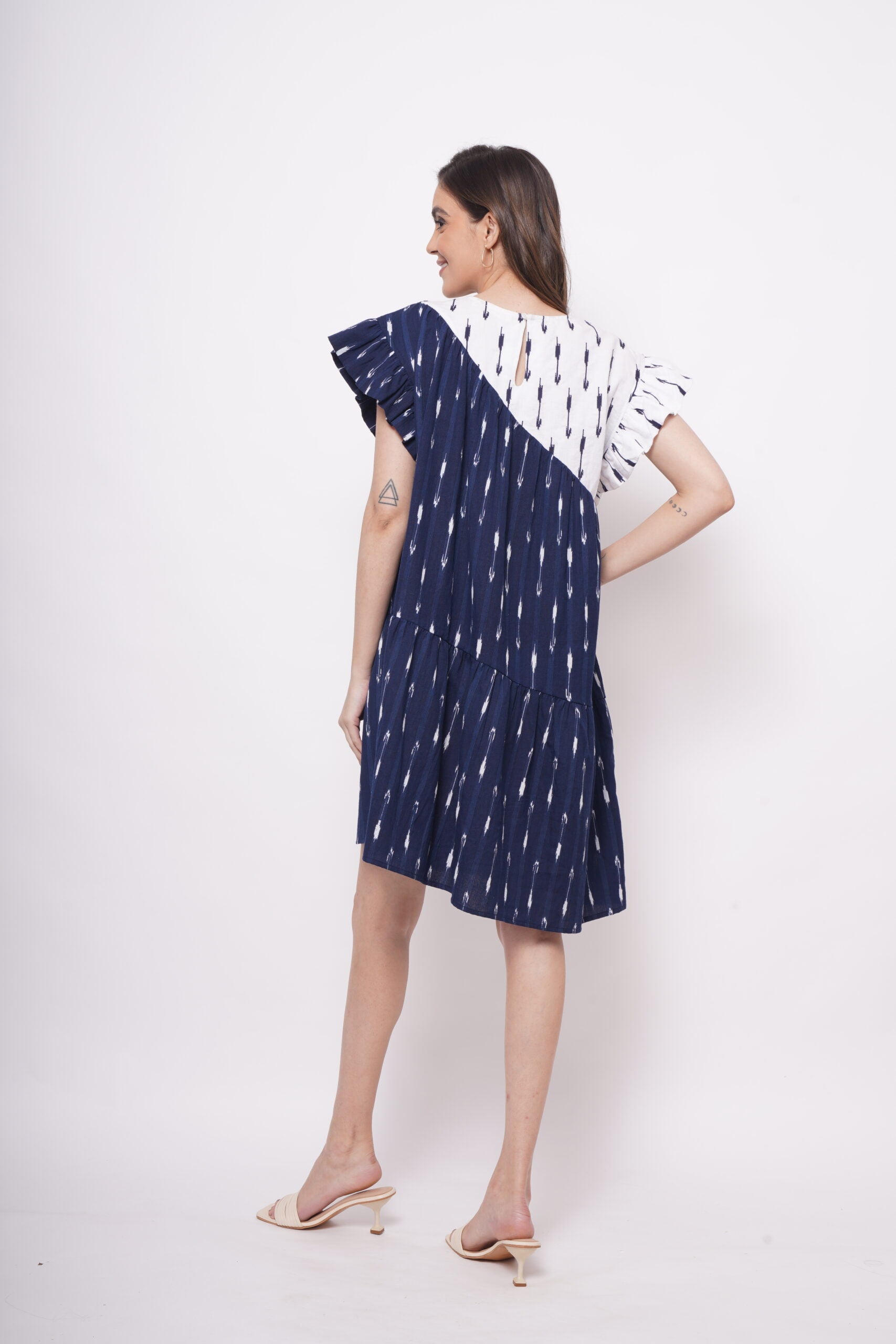 Patch Embroidered Oversized Dress - Western Era  Dresses