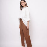 Office Wear Oversized High Low White Shirt - Western Era  Tops