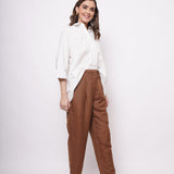 Office Wear Oversized High Low White Shirt - Western Era  Tops