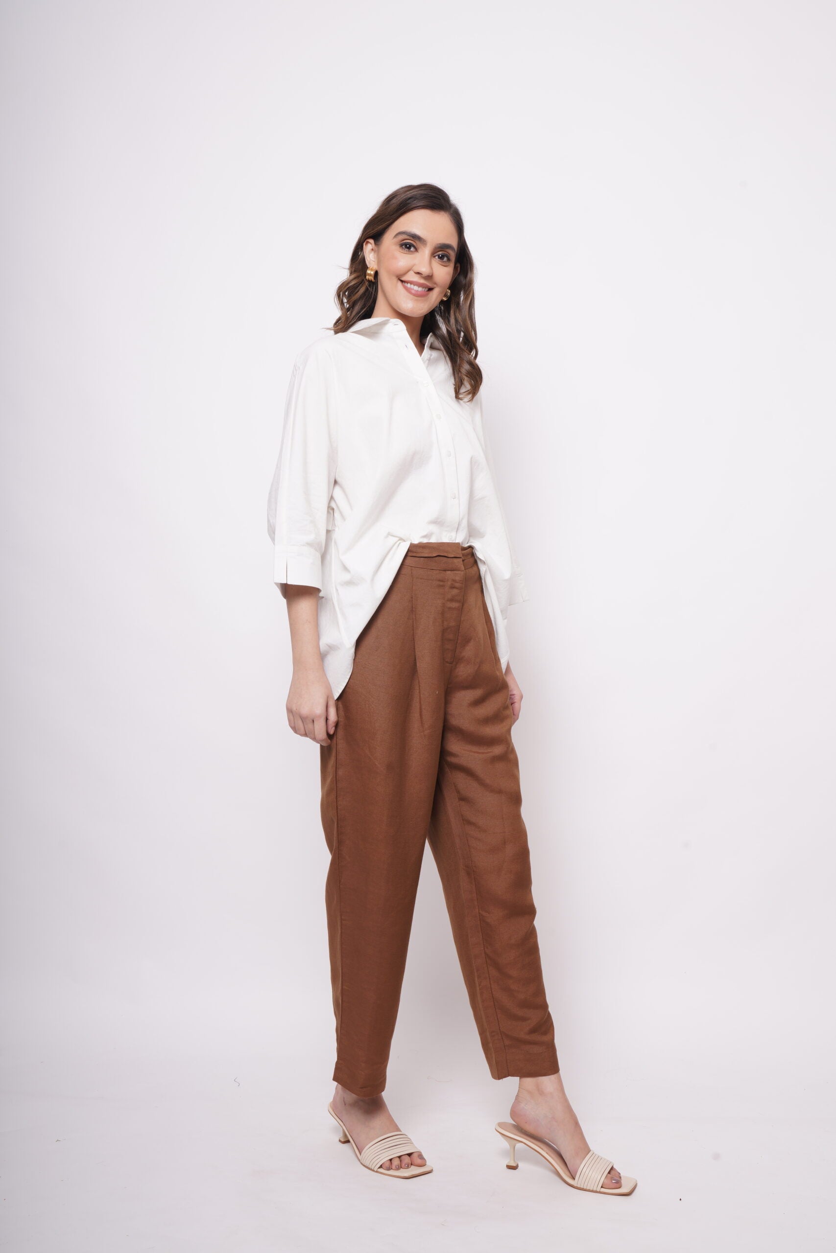 Office Wear Oversized High Low White Shirt - Western Era  Tops