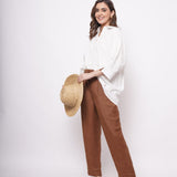 Office Wear Oversized High Low White Shirt - Western Era  Tops