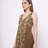 Kalamkari Print Color blocking Oversized Dress - Western Era  Dresses