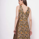 Kalamkari Print Color blocking Oversized Dress - Western Era  Dresses