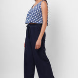 Indigo Print Sleeveless Top - Western Era  Tops