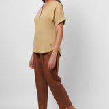 Formal Wear Mustard Moss Crepe Top - Western Era  Tops