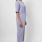 Front Twist Knot Blue Cotton Jumpsuit - Western Era  Jumpsuits