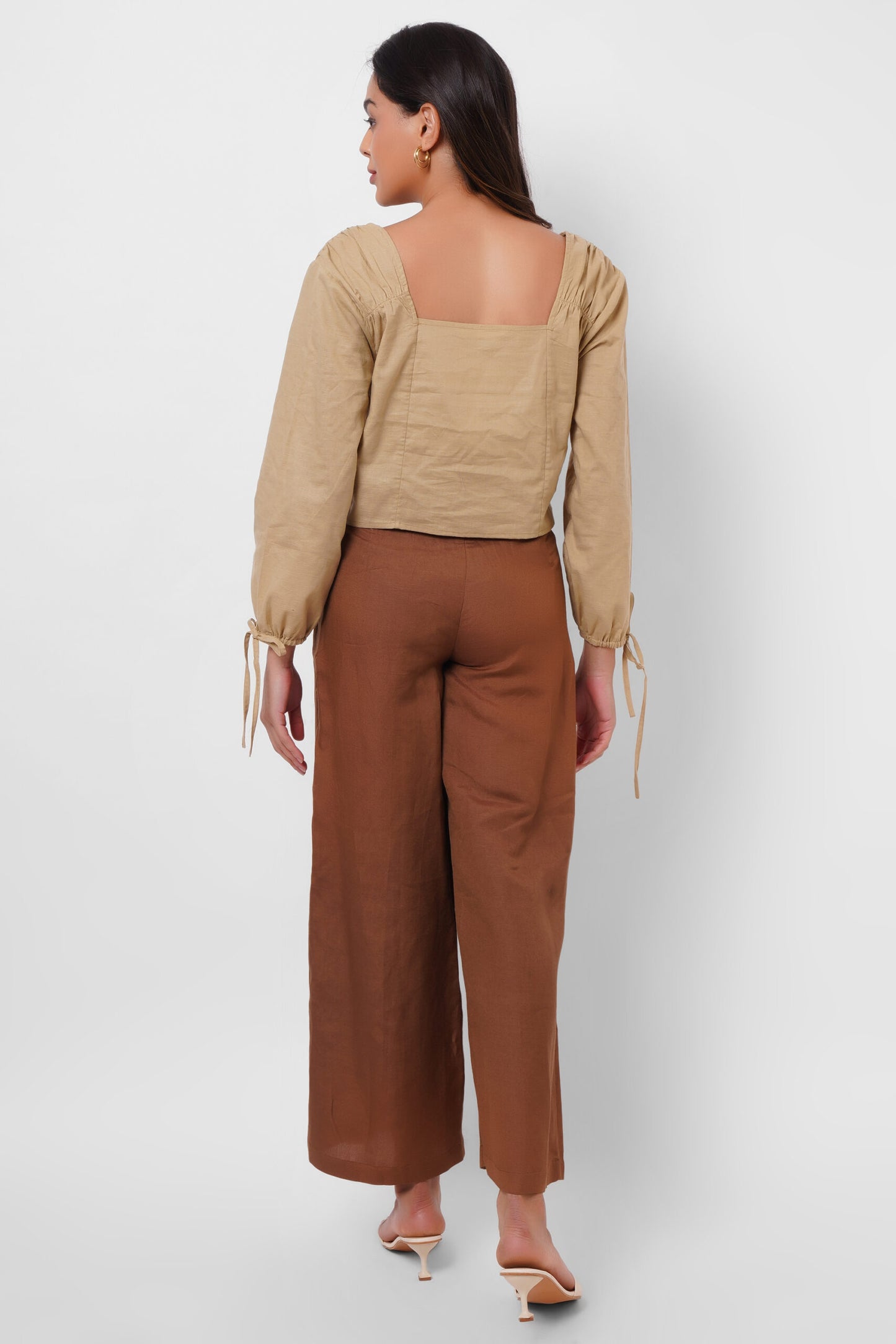 Square Neck Mud Top with Elasticated Cuff - Western Era  Tops