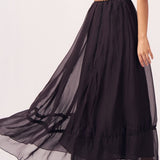 Aaira Black Maxi Skirt - Western Era Bottoms for women