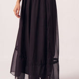 Aaira Black Maxi Skirt - Western Era Bottoms for women