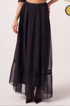 Aaira Black Maxi Skirt
