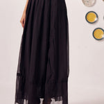Aaira Black Maxi Skirt - Western Era Bottoms for women