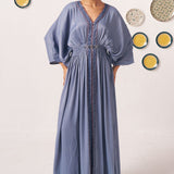 Aeris Steel Blue Embellished Maxi Dress - Western Era Dresses for women